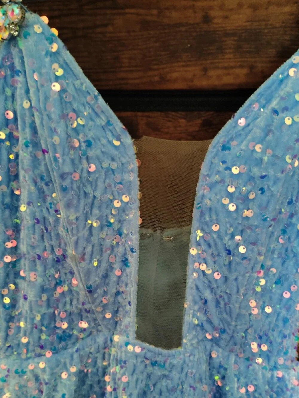 Sparkle Sequin Light Blue Party Dress for Girls